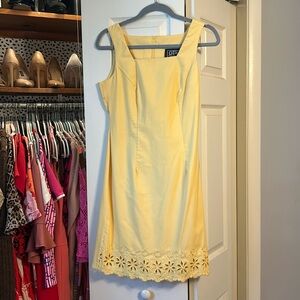 Vintage Yellow Dress. Women Size 7/8